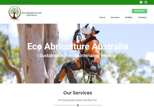 Eco Arboriculture Australia tree maintenance website